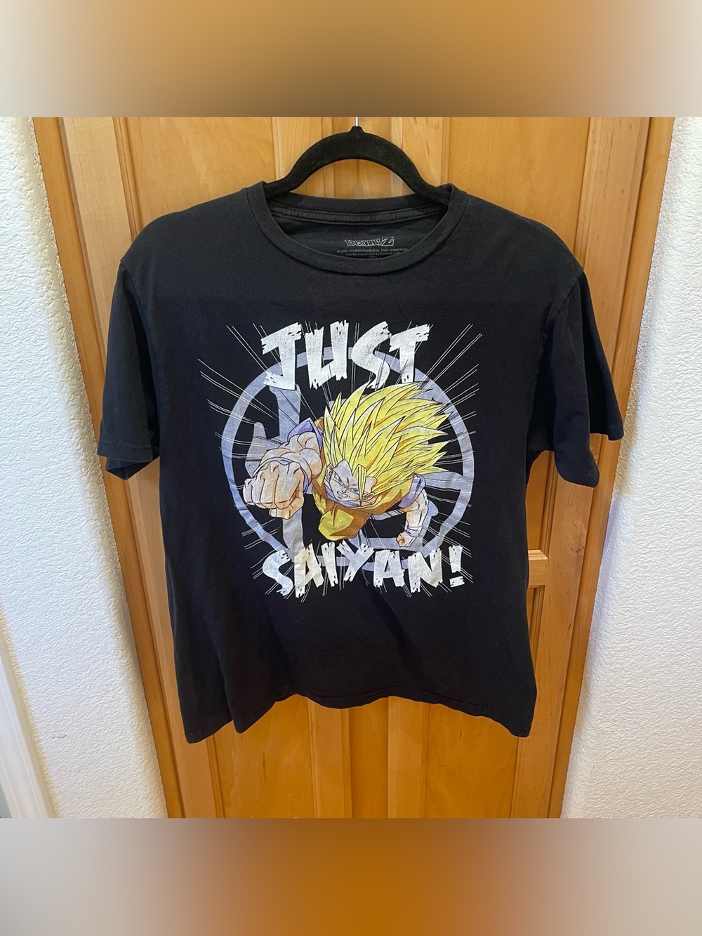Dragon Ball Z Just Saiyan Super Saiyan Gohan Graphic T-Shirt Black Size Medium